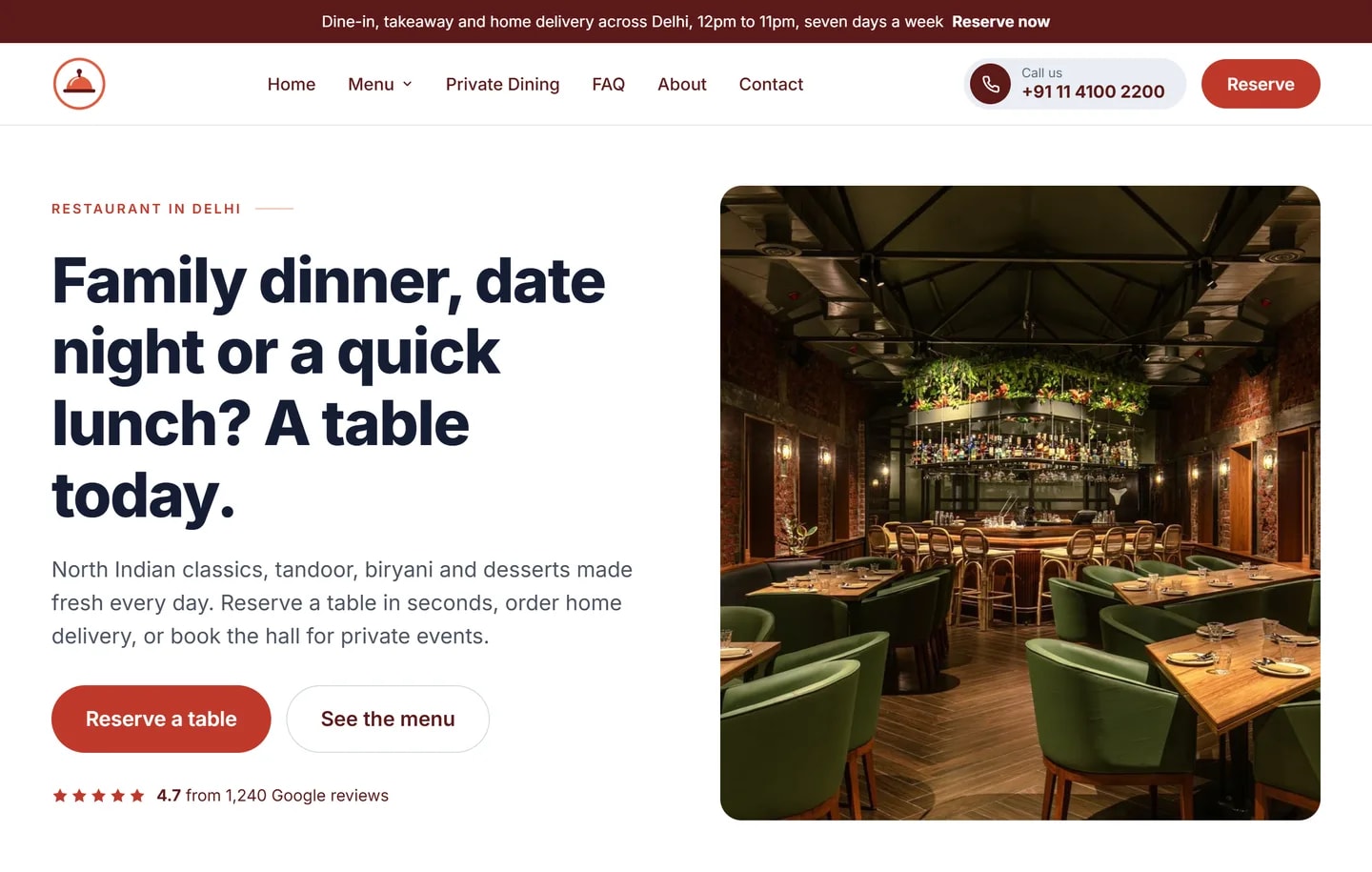 Ember & Oak website